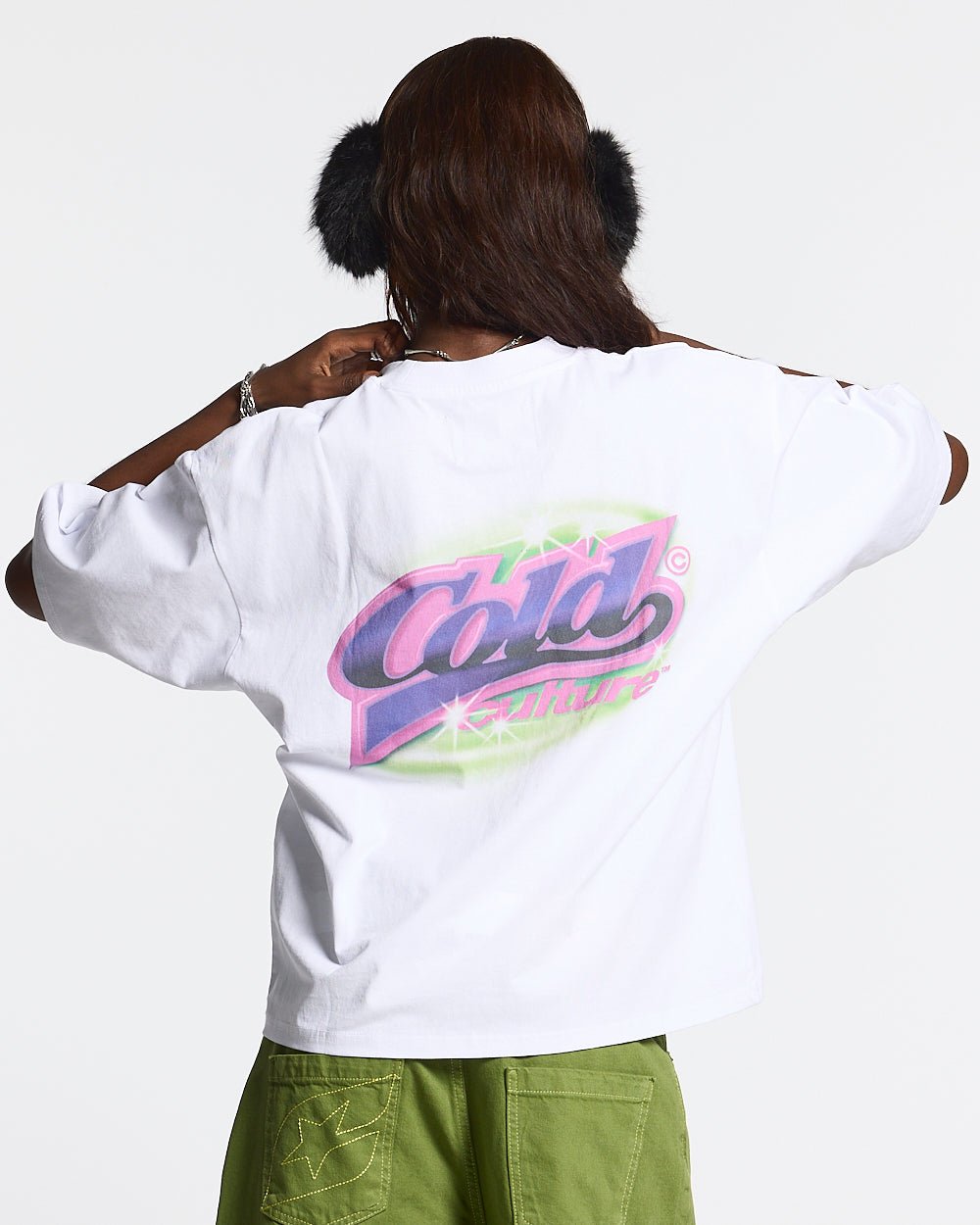 DOUBLE AIRBRUSH COLD TEE WHITE - COLD CULTURE