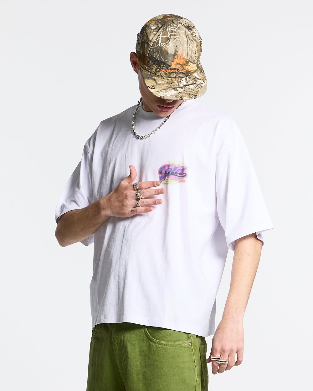 DOUBLE AIRBRUSH COLD TEE WHITE - COLD CULTURE