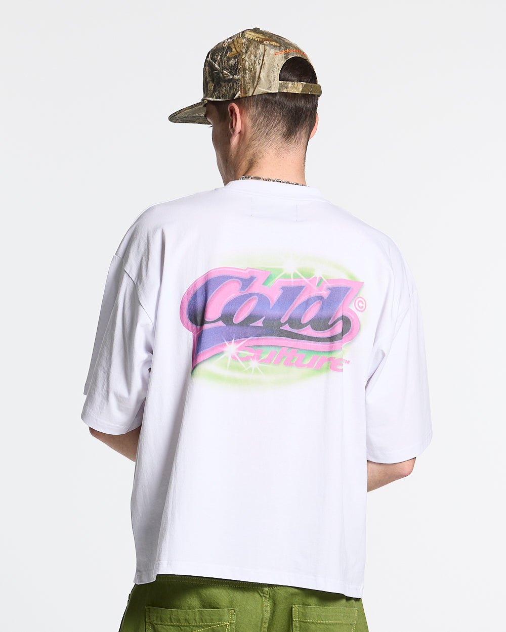 DOUBLE AIRBRUSH COLD TEE WHITE - COLD CULTURE
