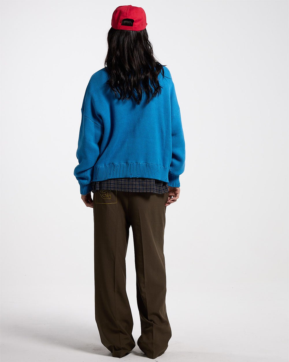 DOUBLE C STARS KNIT TARTAN BLUE - COLD CULTURE