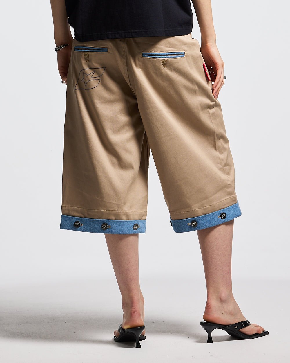 DOUBLE WAIST SUIT JORTS BEIGE - COLD CULTURE