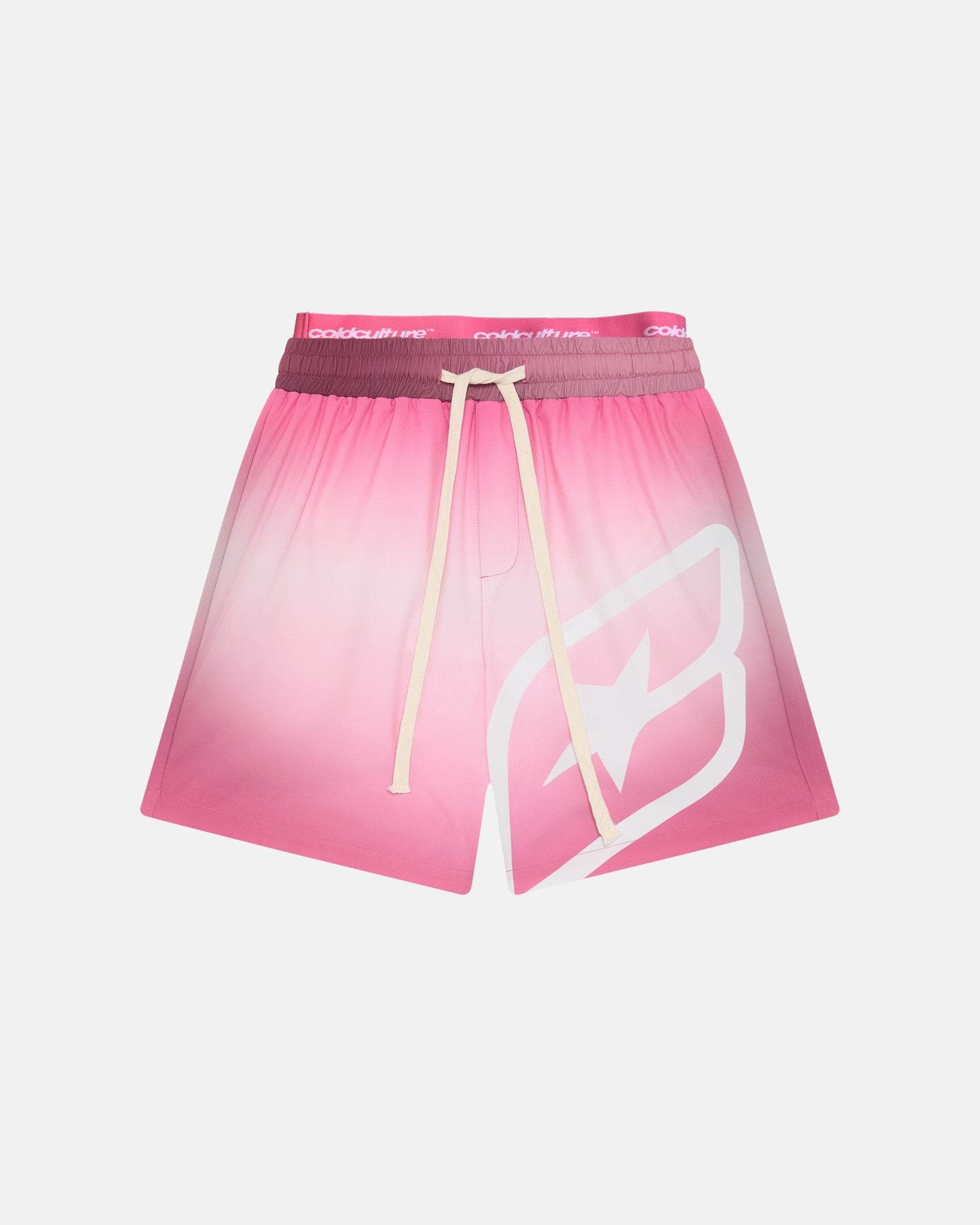 DOUBLE WAIST SWIM SHORTS GRADIENT PINK - COLD CULTURE