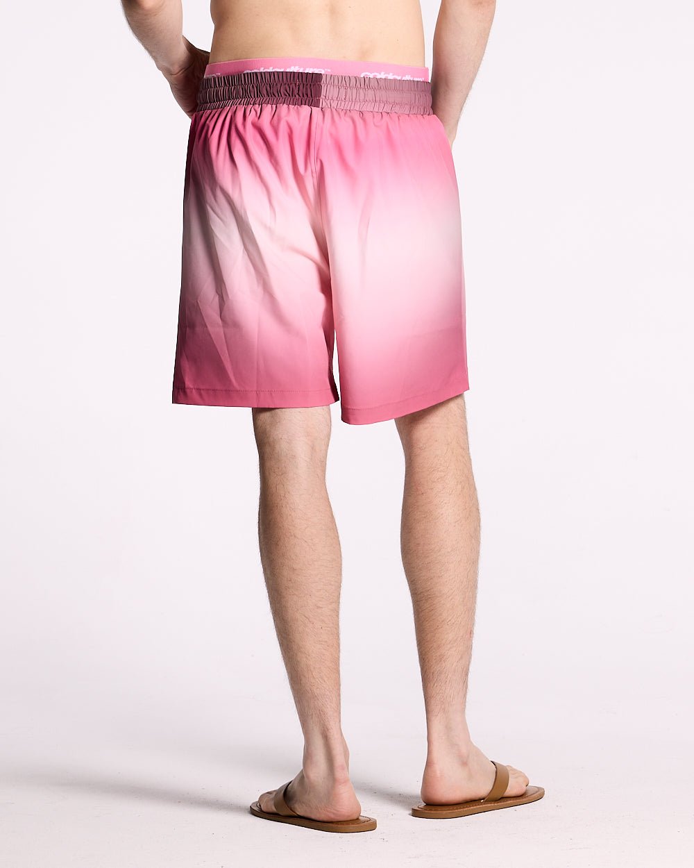 DOUBLE WAIST SWIM SHORTS GRADIENT PINK - COLD CULTURE