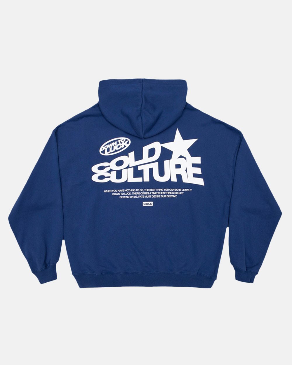 DOWN TO LUCK HOODIE BRIGHT BLUE | COLD CULTURE™ | STREETWEAR DOWN TO LUCK HOODIE BRIGHT BLUE | COLD CULTURE™ | STREETWEAR