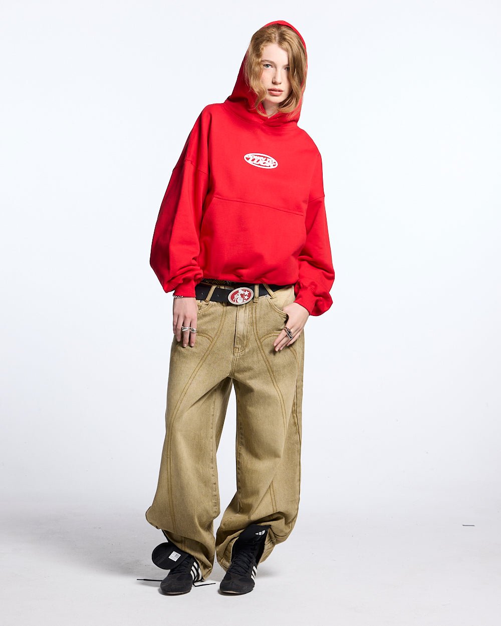 DOWN TO LUCK HOODIE RED - COLD CULTURE