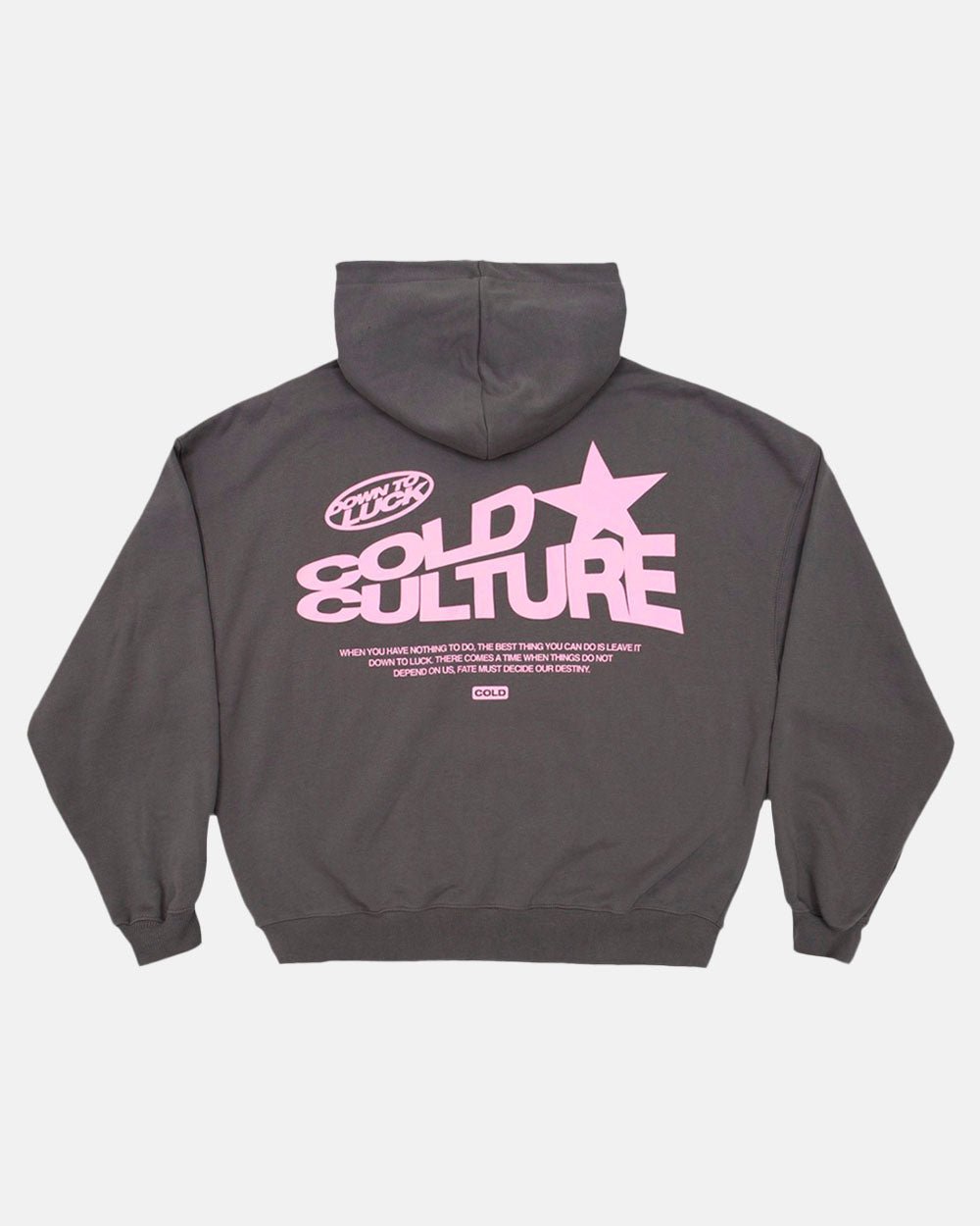 DOWN TO LUCK HOODIE SMOKEY GREY