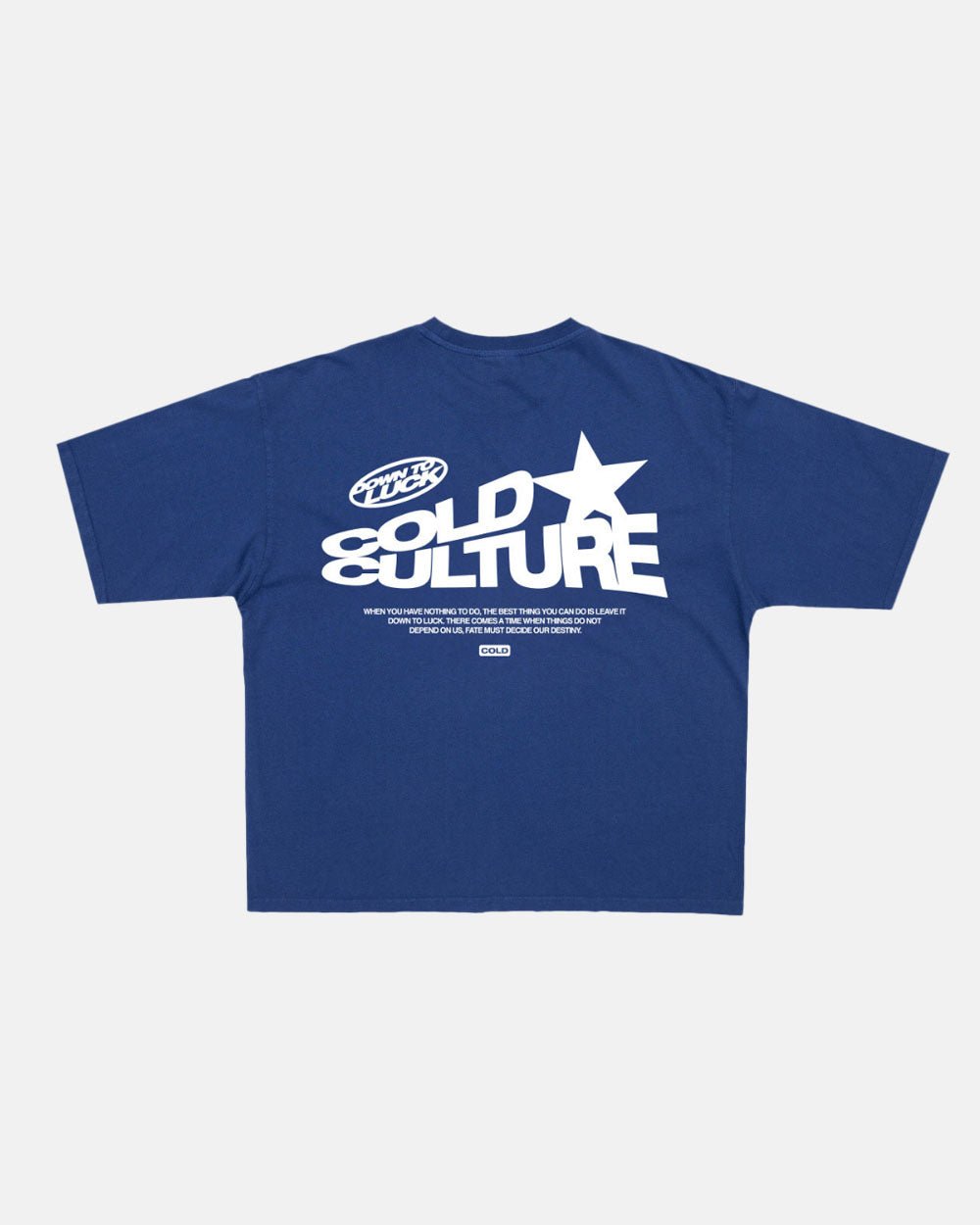 DOWN TO LUCK TEE BRIGHT BLUE - COLD CULTURE