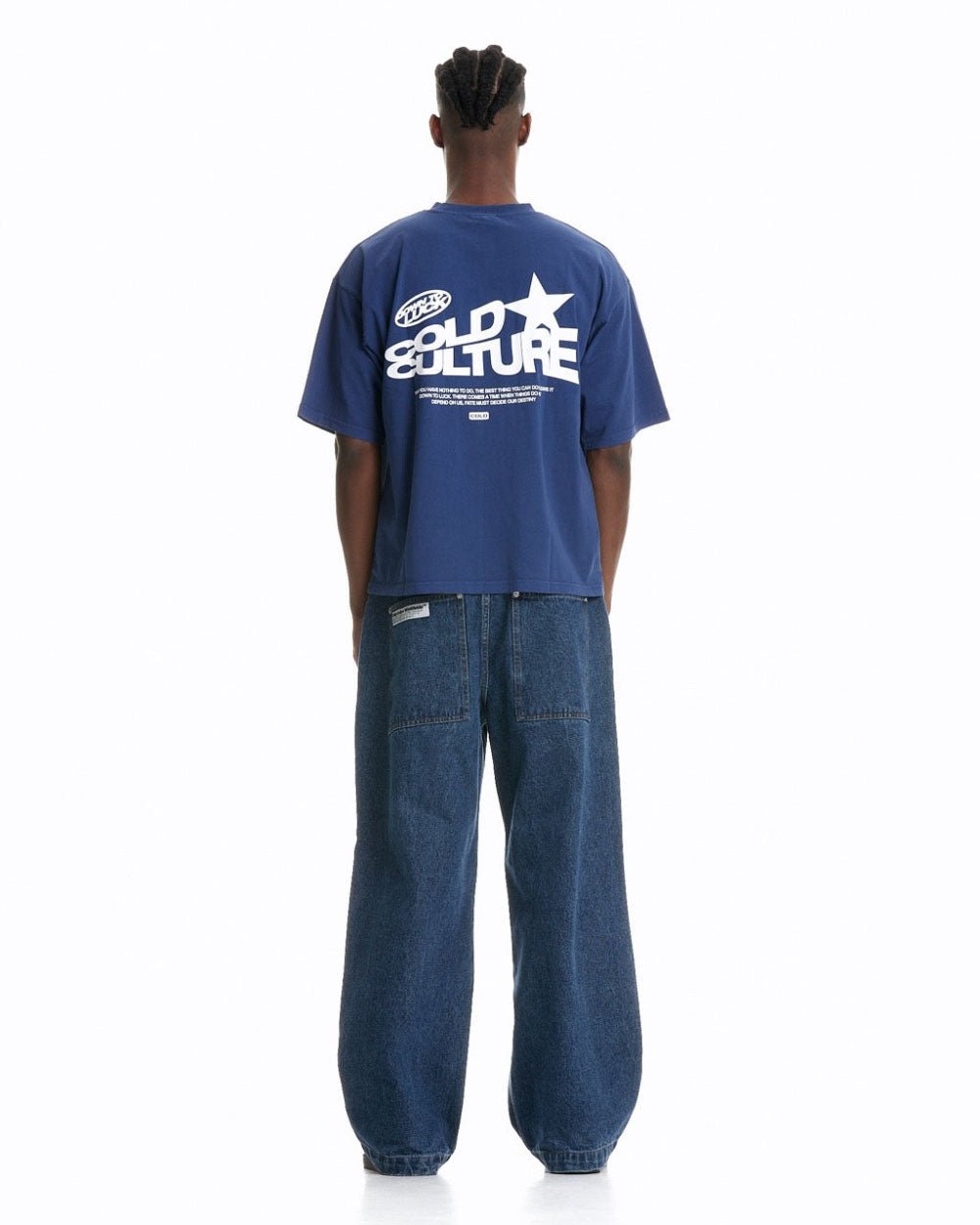 DOWN TO LUCK TEE BRIGHT BLUE - COLD CULTURE