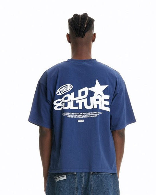 DOWN TO LUCK TEE BRIGHT BLUE - COLD CULTURE #man