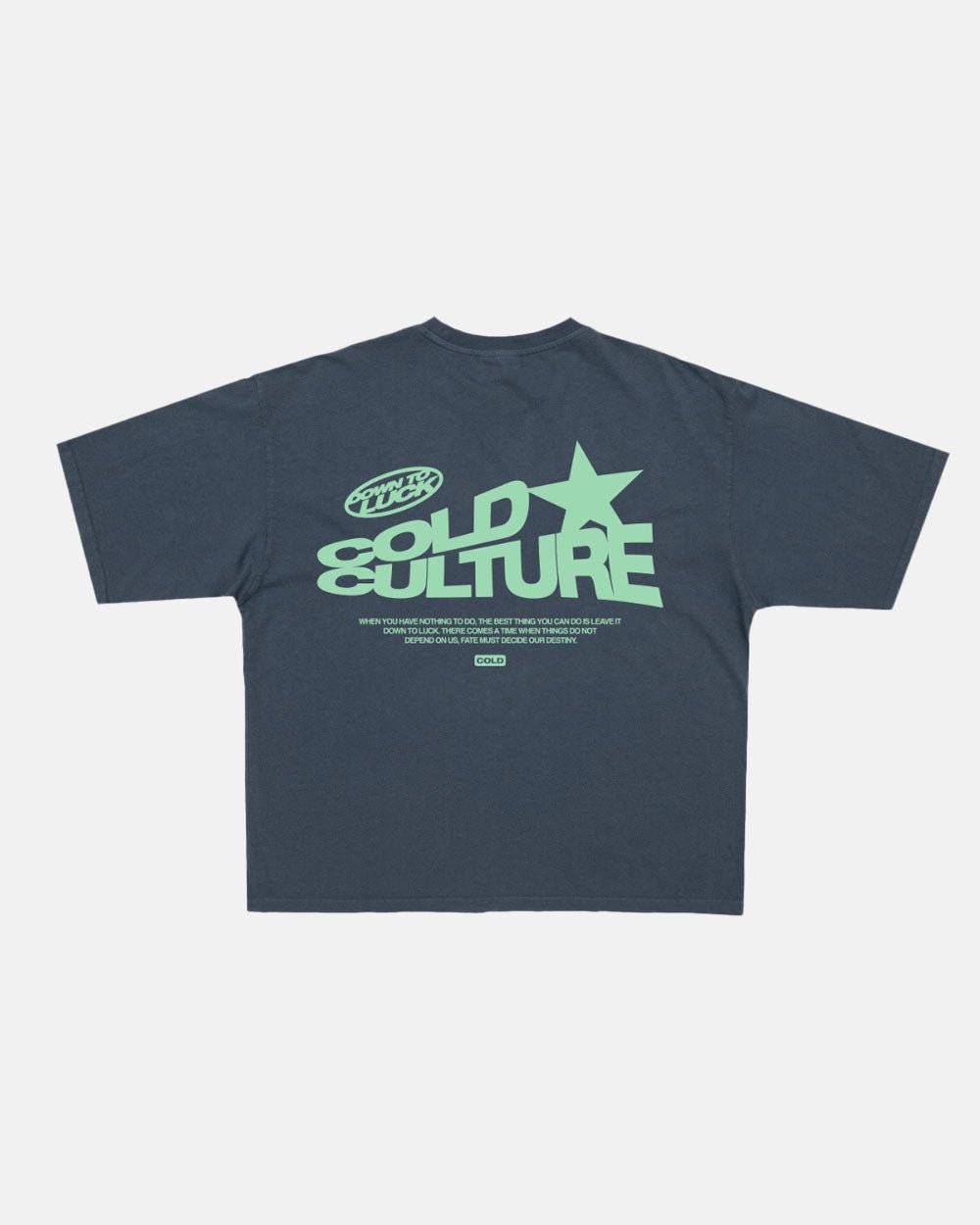 DOWN TO LUCK TEE DARK BLUE - COLD CULTURE