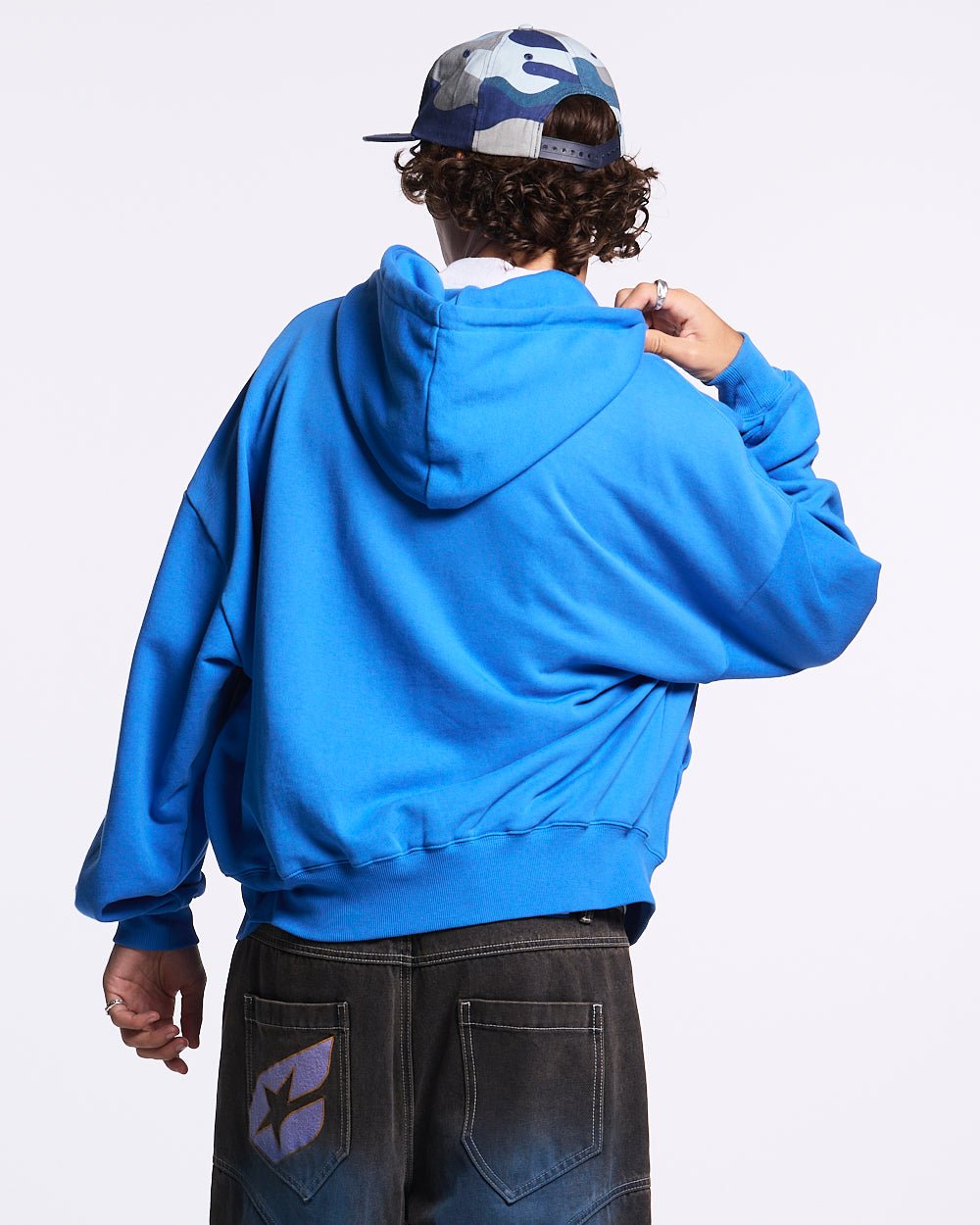 DRIVEN ZIP HOODIE BLUE - COLD CULTURE