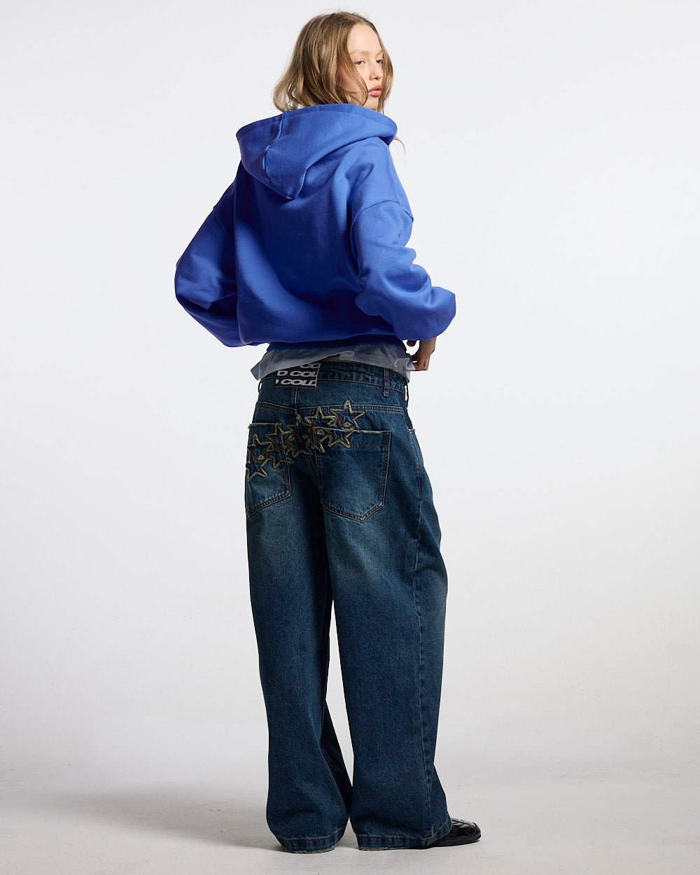 DRIVEN ZIP HOODIE BLUE & WHITE - Cold Culture #woman