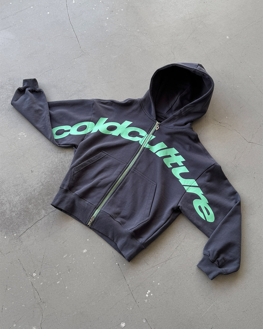 DRIVEN ZIP HOODIE INDIGO BLUE - Cold Culture