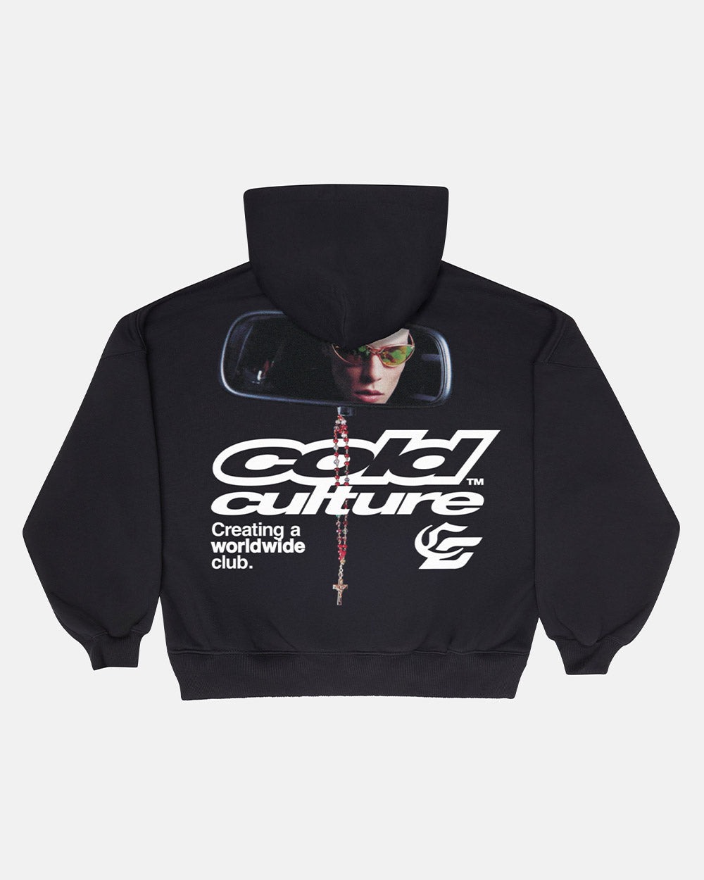 DRIVING MIRROR HOODIE BLACK - COLD CULTURE
