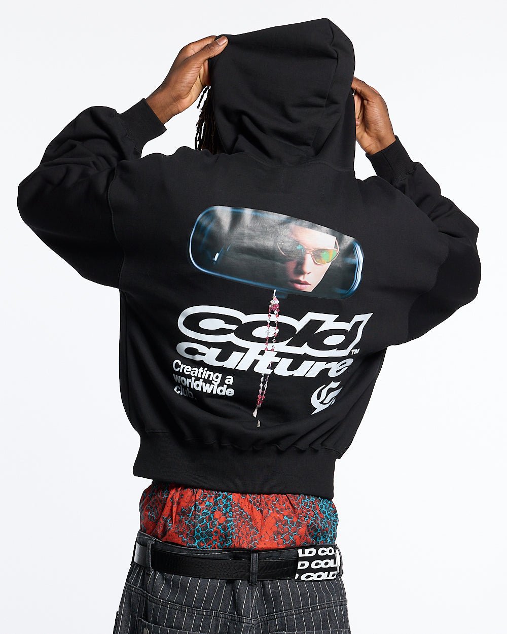 DRIVING MIRROR HOODIE BLACK - COLD CULTURE