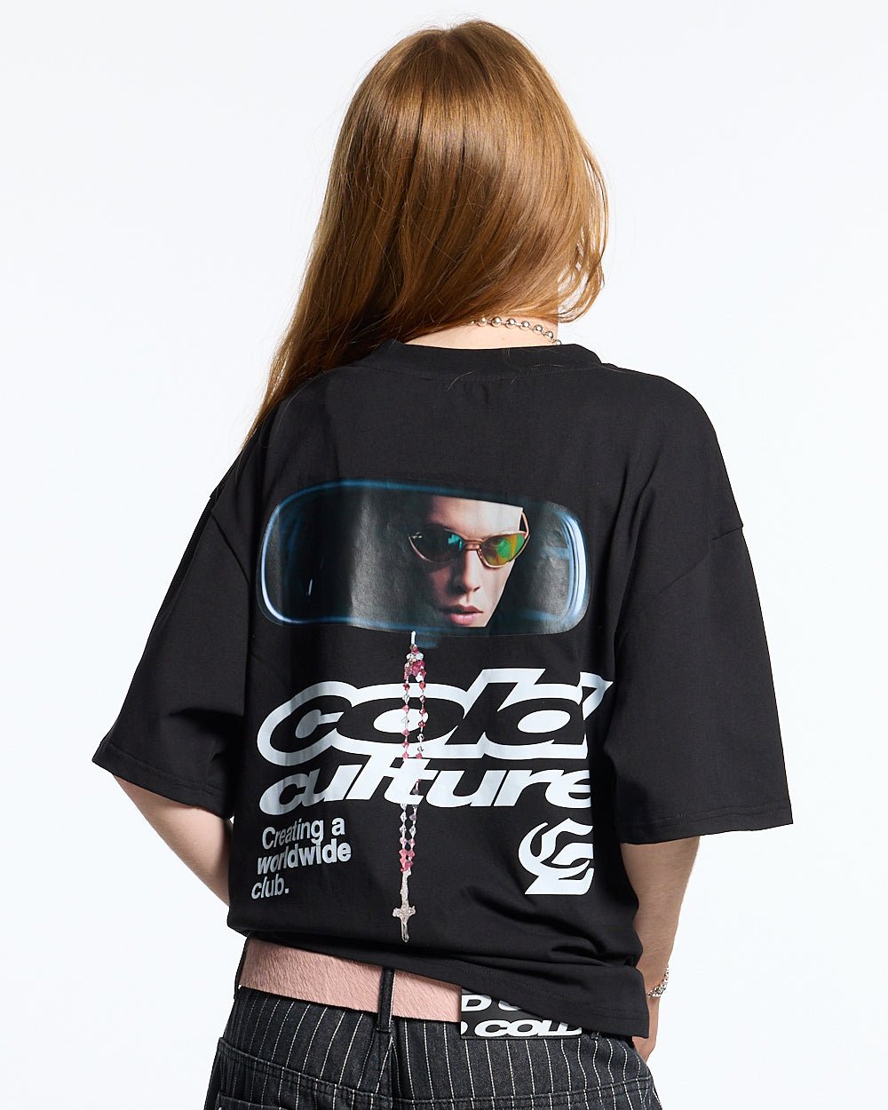 DRIVING MIRROR TEE BLACK - COLD CULTURE