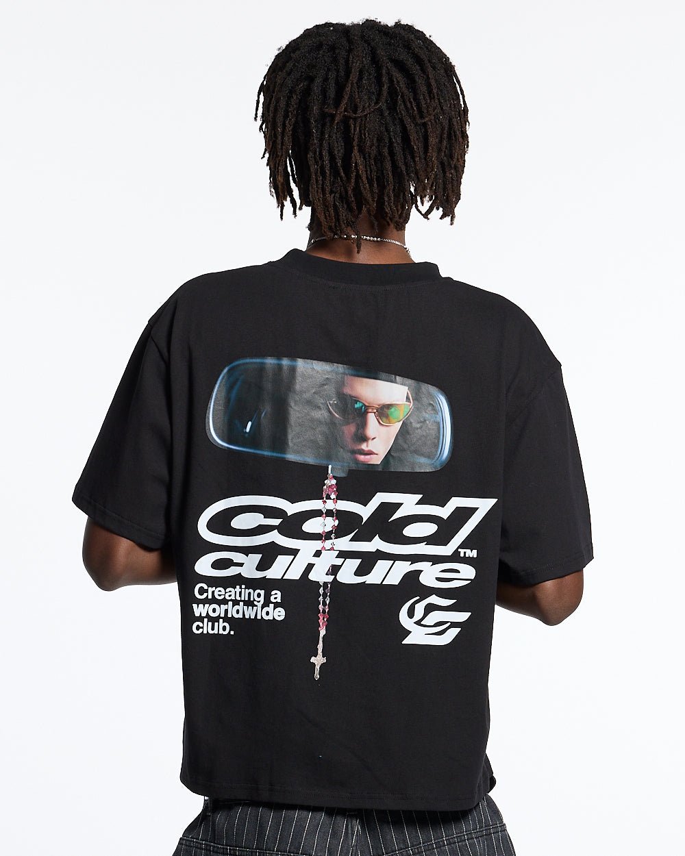 DRIVING MIRROR TEE BLACK - COLD CULTURE