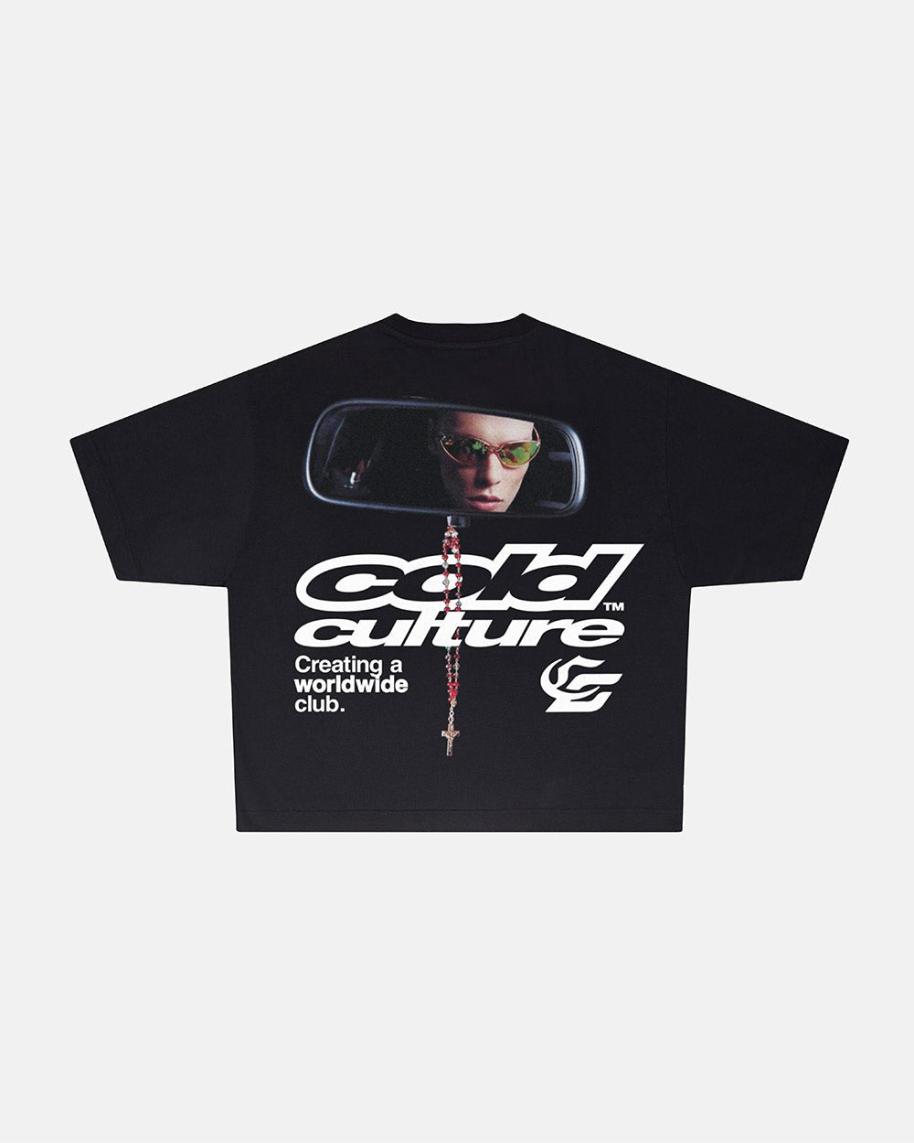 DRIVING MIRROR TEE BLACK - COLD CULTURE