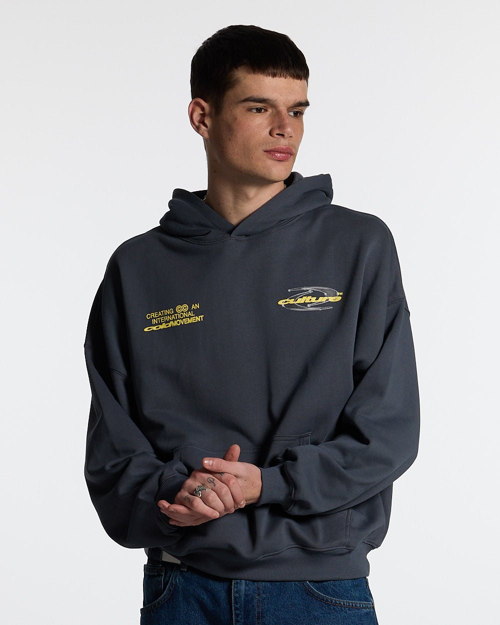 DYNAMIC HOODIE DARK BLUE - COLD CULTURE