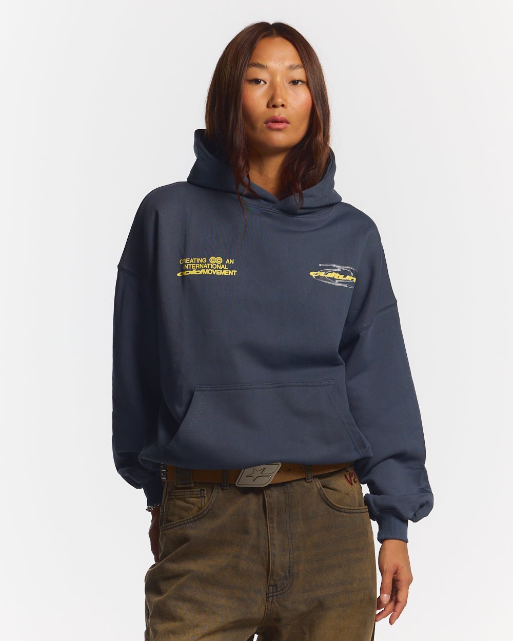 DYNAMIC HOODIE DARK BLUE - COLD CULTURE #woman