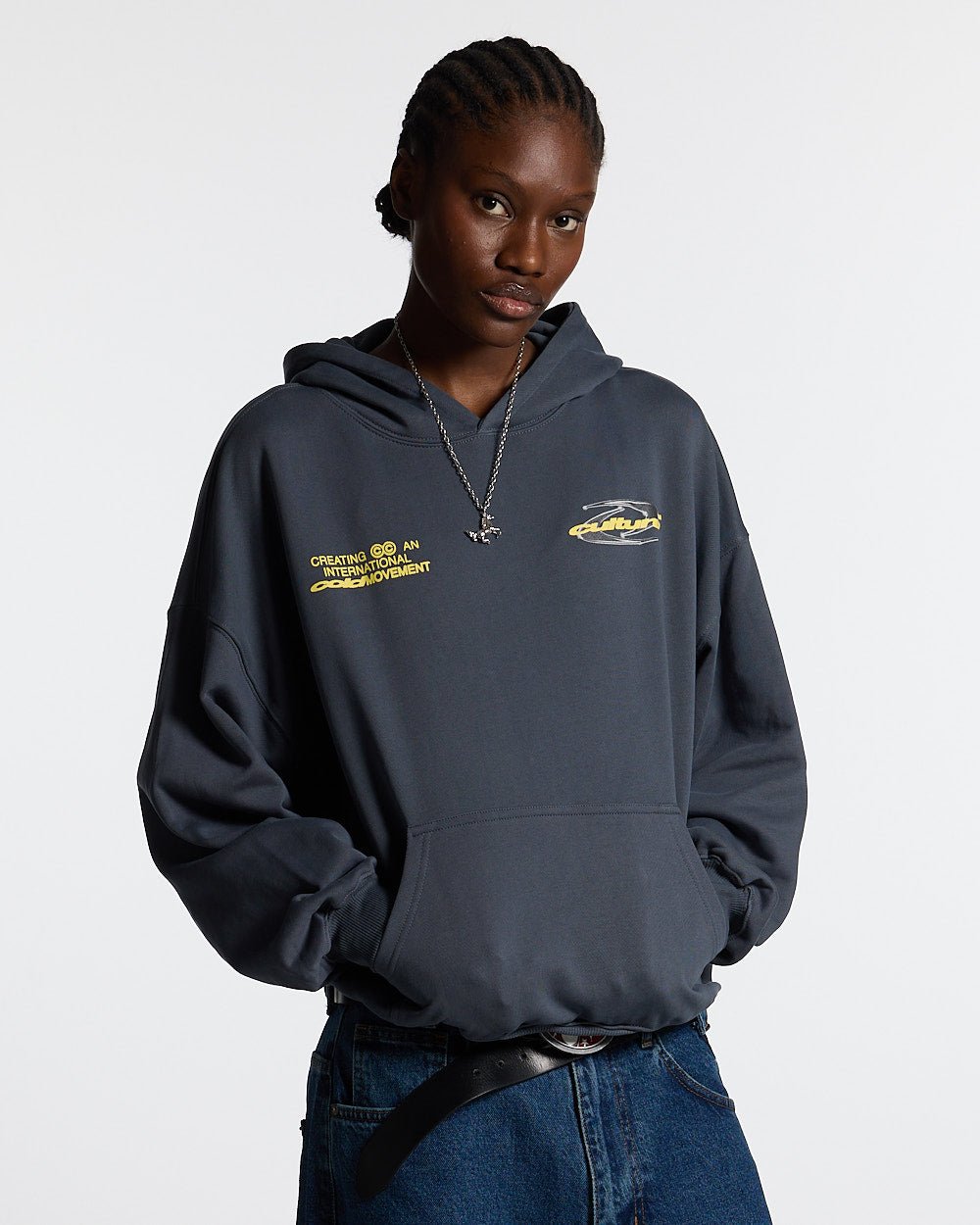 DYNAMIC HOODIE DARK BLUE - COLD CULTURE