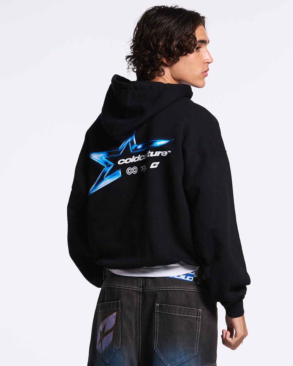 ELECTRIC SHINE HOODIE BLACK - COLD CULTURE