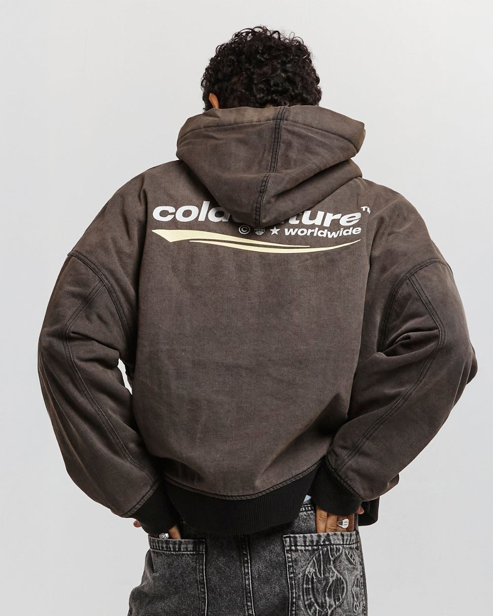 ENTERPRISE JACKET FADED DARK BROWN DENIM - COLD CULTURE