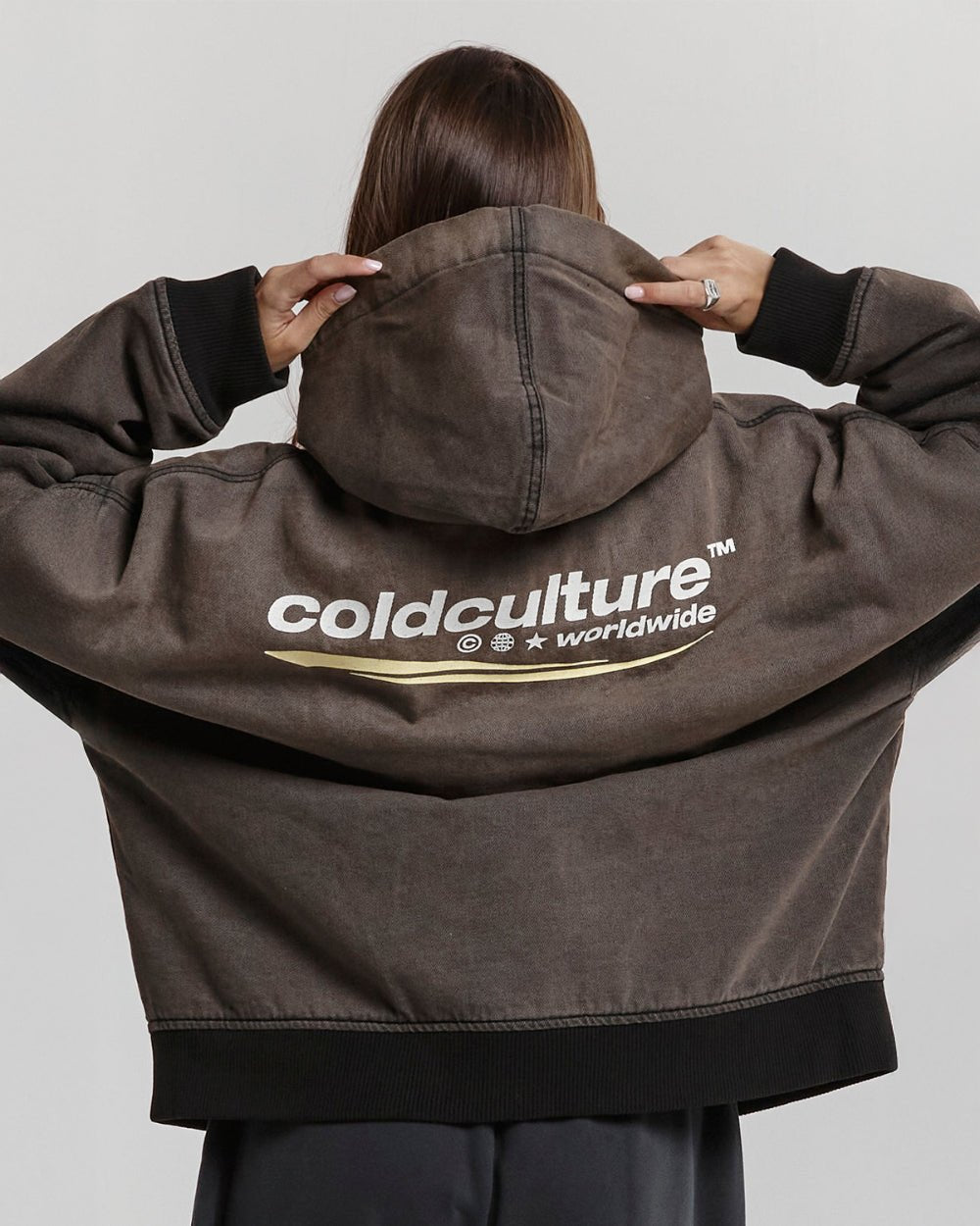 ENTERPRISE JACKET FADED DARK BROWN DENIM - COLD CULTURE