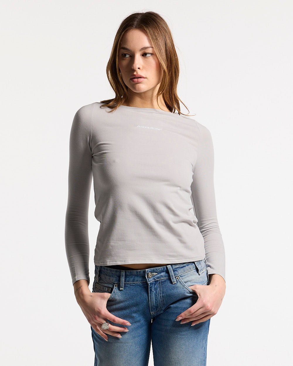 ESSENTIAL LONGSLEEVE TEE GREY - Cold Culture