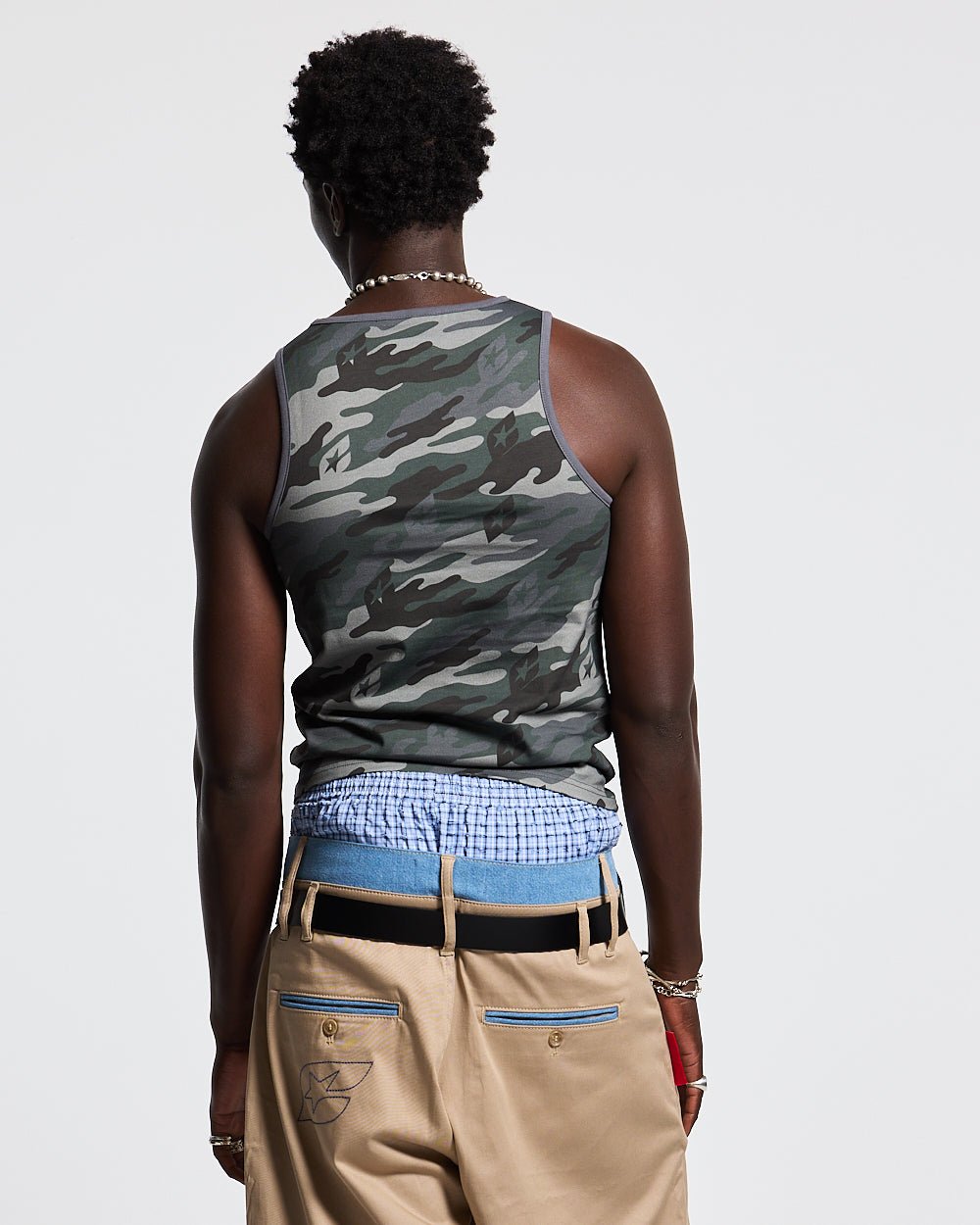 ESSENTIAL TANK TOP CAMO GREY - COLD CULTURE
