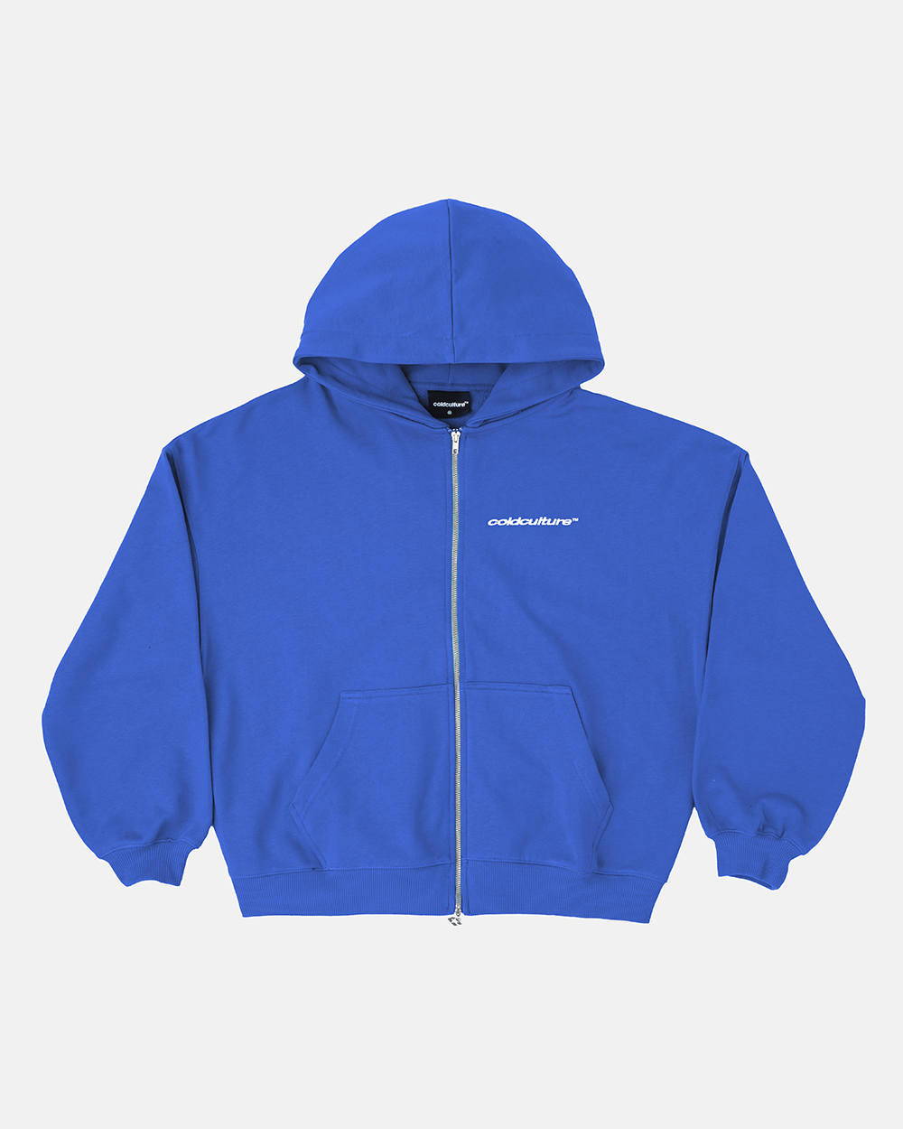 ESSENTIAL ZIP HOODIE ELECTRIC BLUE - COLD CULTURE