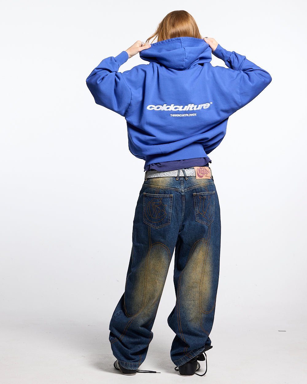 ESSENTIAL ZIP HOODIE ELECTRIC BLUE - COLD CULTURE