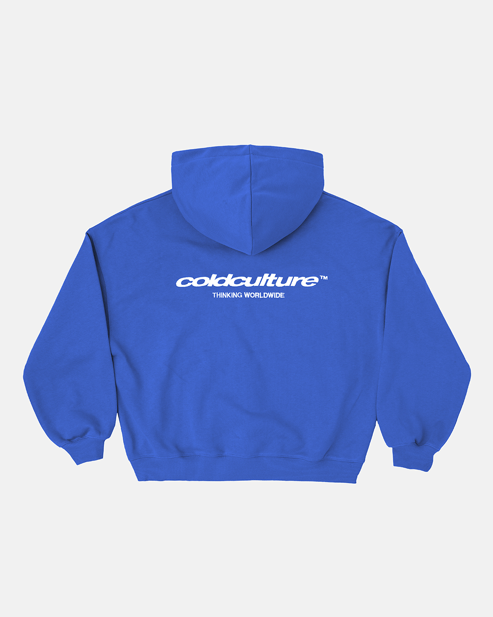 ESSENTIAL ZIP HOODIE ELECTRIC BLUE - COLD CULTURE