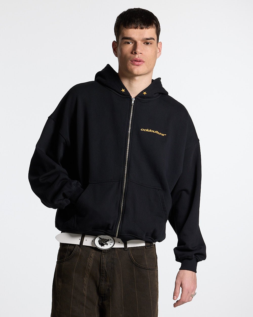 ESSENTIAL ZIP HOODIE MOONLESS NIGHT GREY - COLD CULTURE