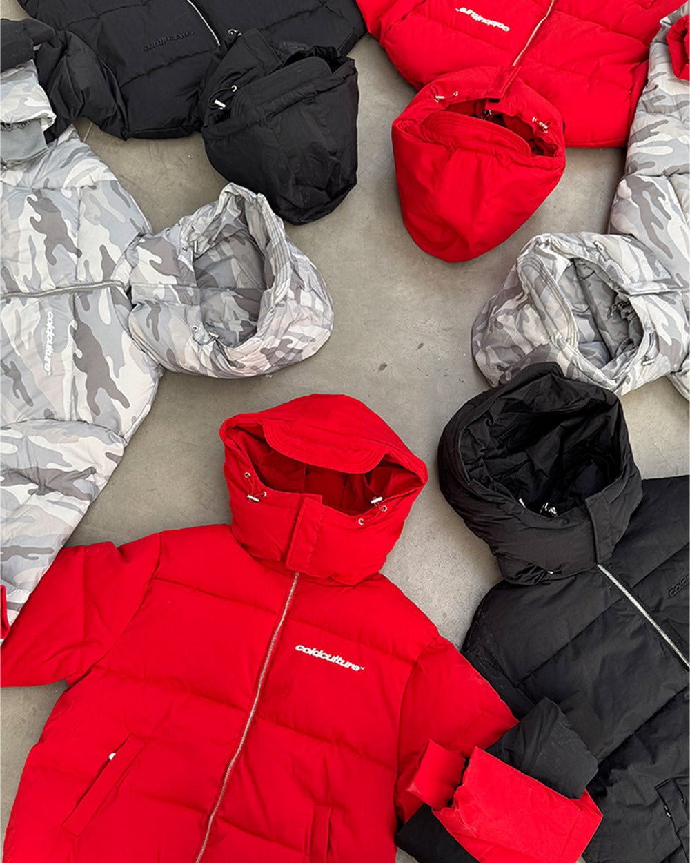 EVERYDAY PUFFER RED - Cold Culture