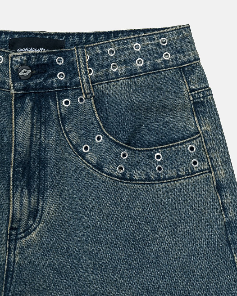 EYELET V2 SHORT DENIM - Cold Culture