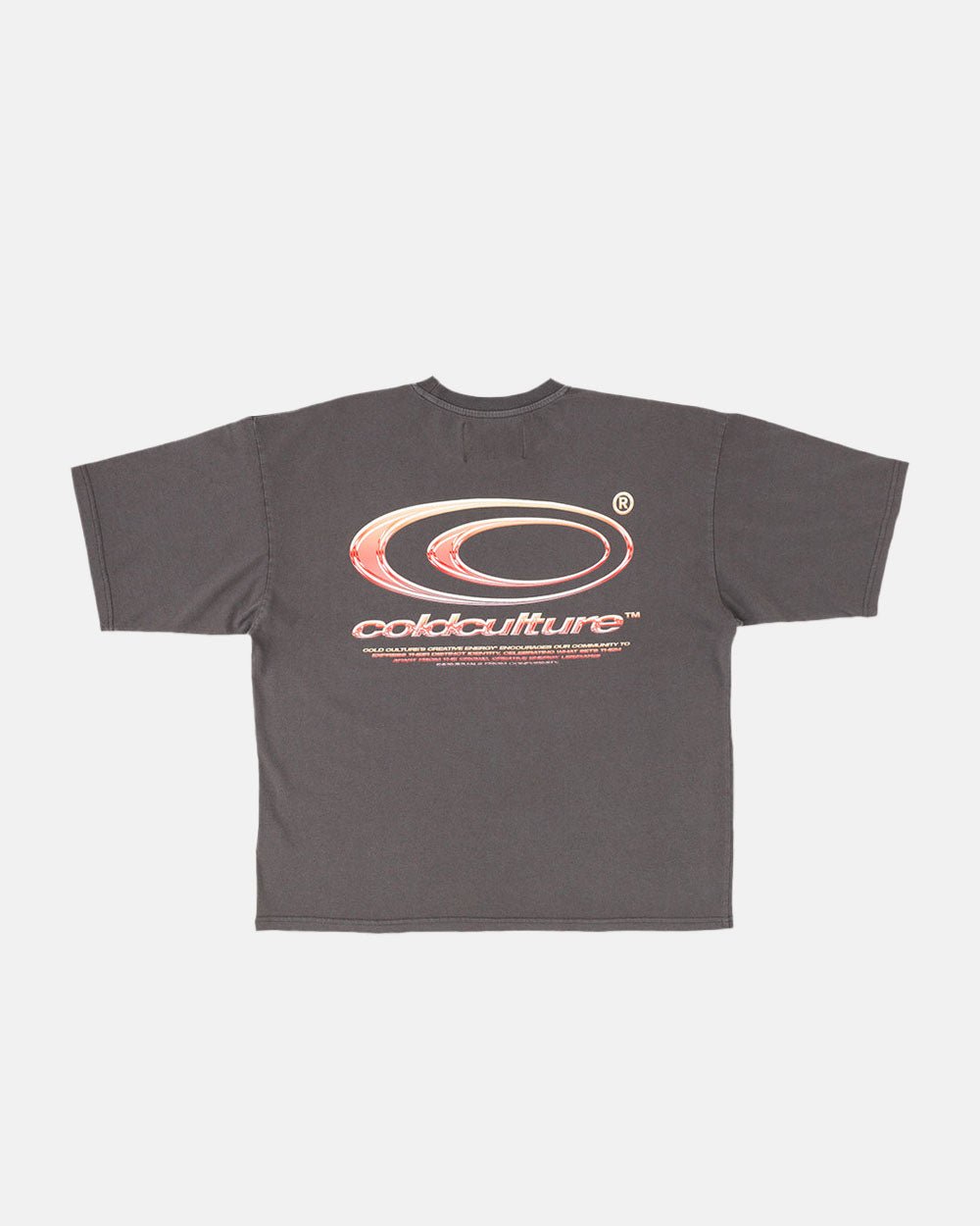FADED METALLIC LOGO TEE HEAVY GREY - COLD CULTURE