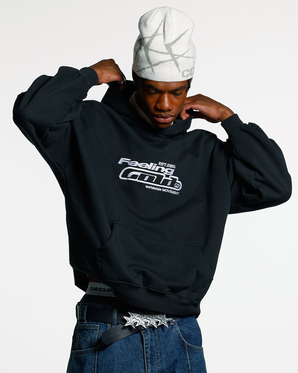 FEELING GOOD TODAY HOODIE BLACK - COLD CULTURE