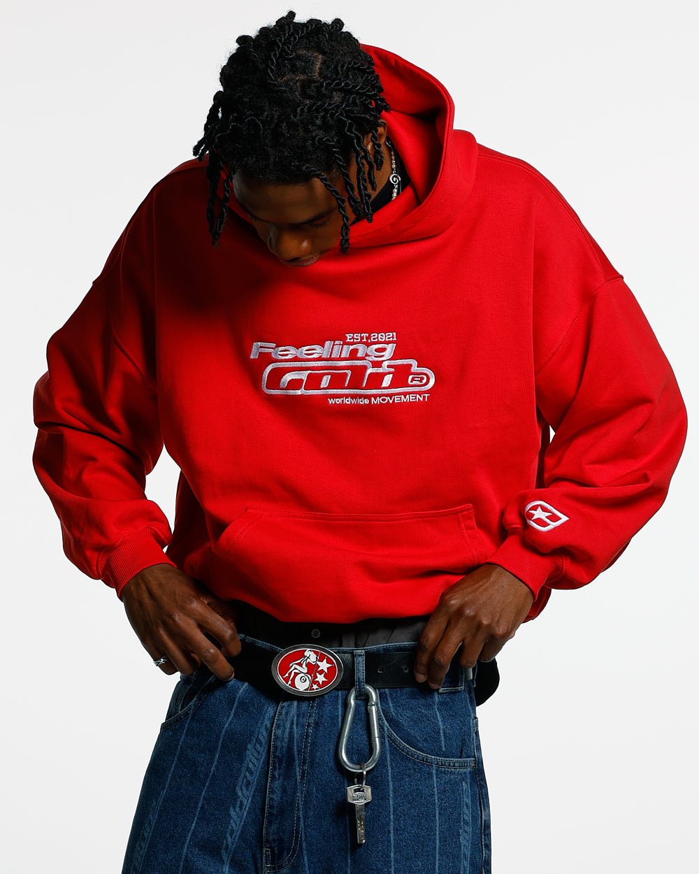 FEELING GOOD TODAY HOODIE WARM RED - COLD CULTURE