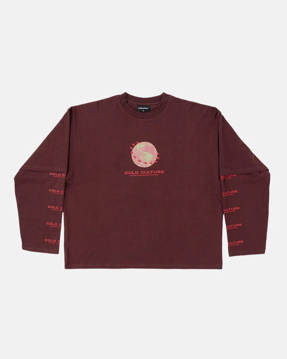 FIRE EARTH LONG SLEEVE TEE OXIDE RED - COLD CULTURE