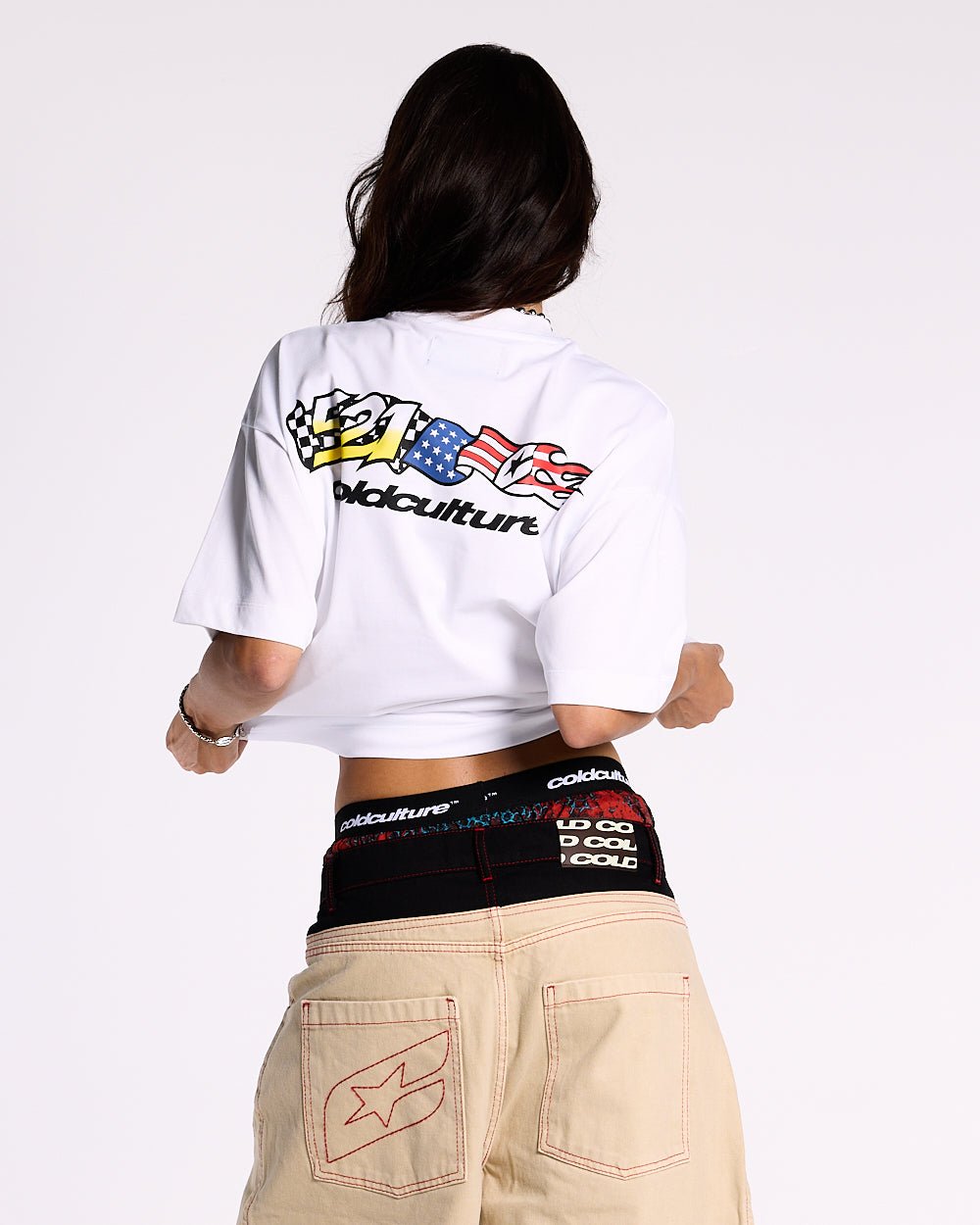 FLAG TEE WHITE - COLD CULTURE #woman