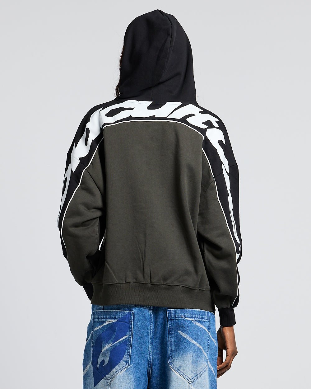 FLESH ZIP HOODIE BLACK & GREY - Cold Culture #woman