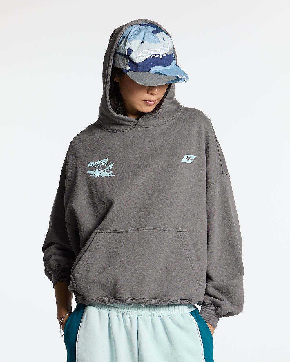 FLYING HOME HOODIE SMOKET GREY - COLD CULTURE