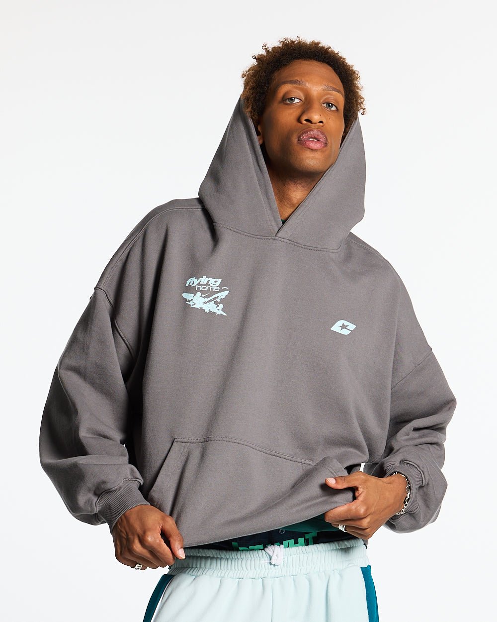 FLYING HOME HOODIE SMOKET GREY - COLD CULTURE