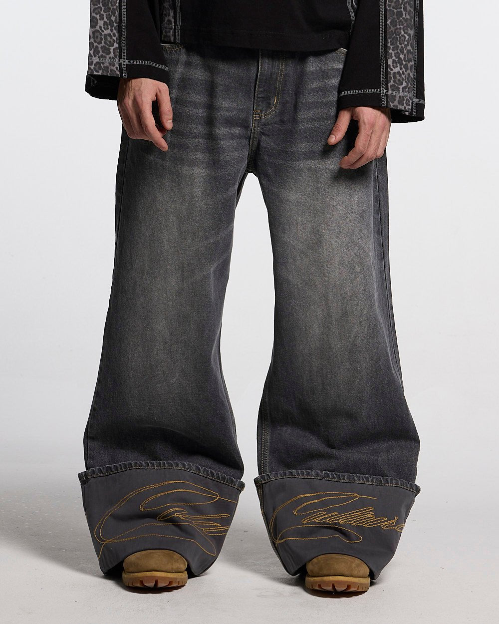 FOLDED V3 PANTS DARK GREY DENIM - Cold Culture