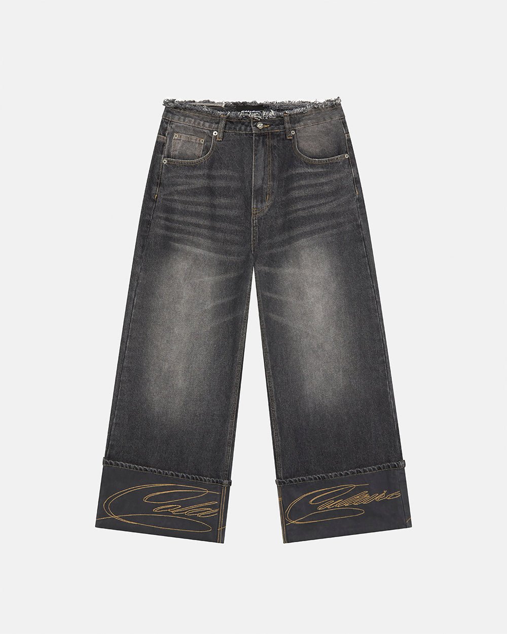 FOLDED V3 PANTS DARK GREY DENIM - Cold Culture