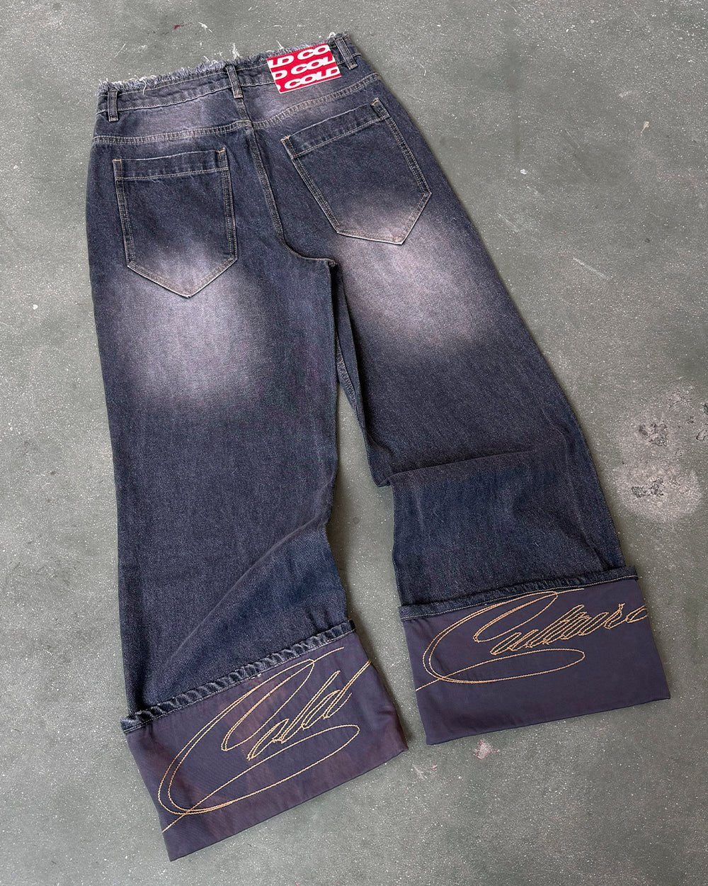 FOLDED V3 PANTS DARK GREY DENIM - Cold Culture