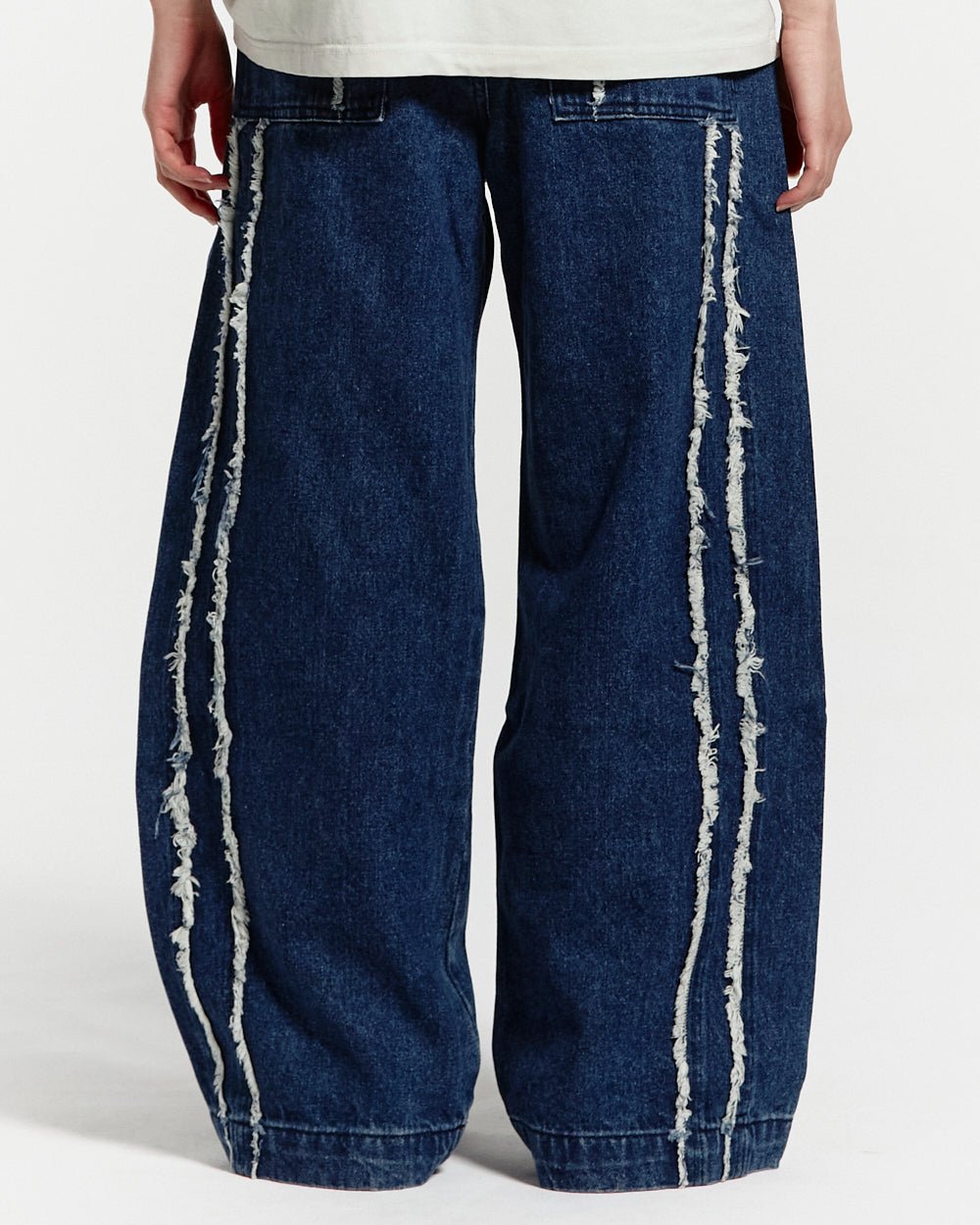 FRAYED LINE V1 PANTS MIDNIGHT BLUE DENIM - COLD CULTURE