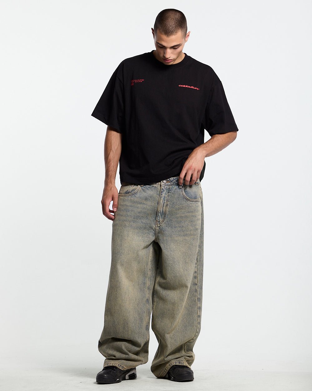 GHOST DRIVE TEE BLACK - Cold Culture