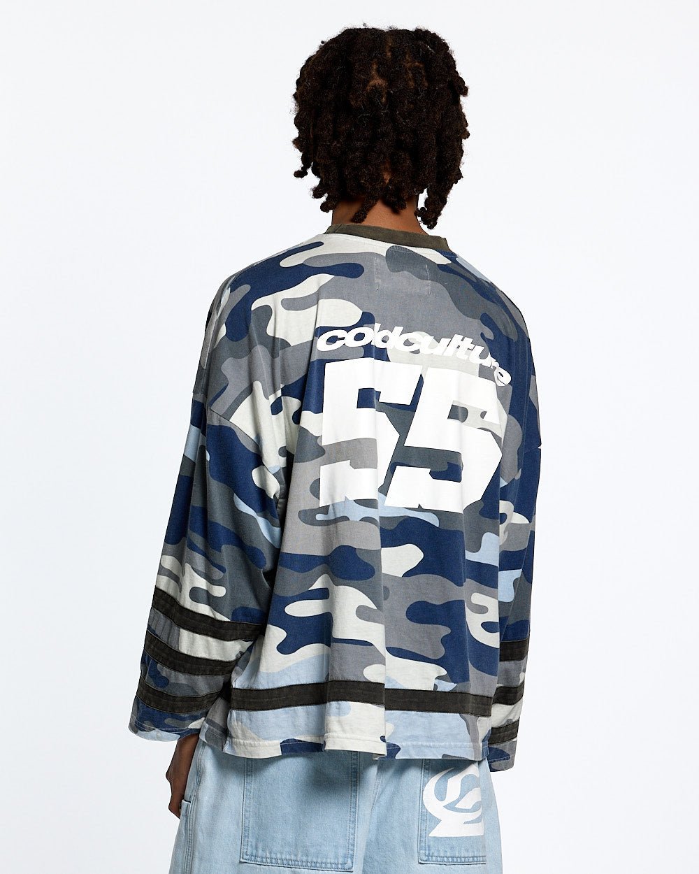 GOALKEEPER LONGSLEEVE HOCKEY TEE BLUE CAMO - COLD CULTURE #man